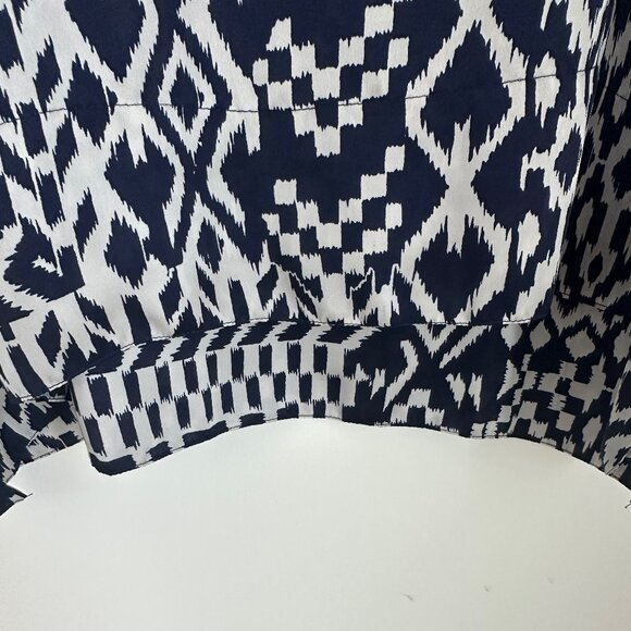 Tutu & Lilli Navy Geometric Print Blouse Lightweight Kimono Top - Picture 4 of 7